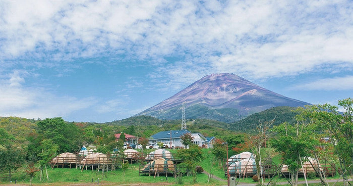 キャンピカ富士ぐりんぱから見える富士山の景色