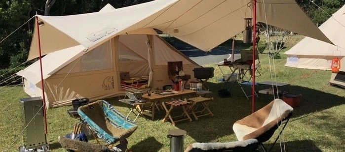 志摩オートキャンプ場でのキャンプの様子