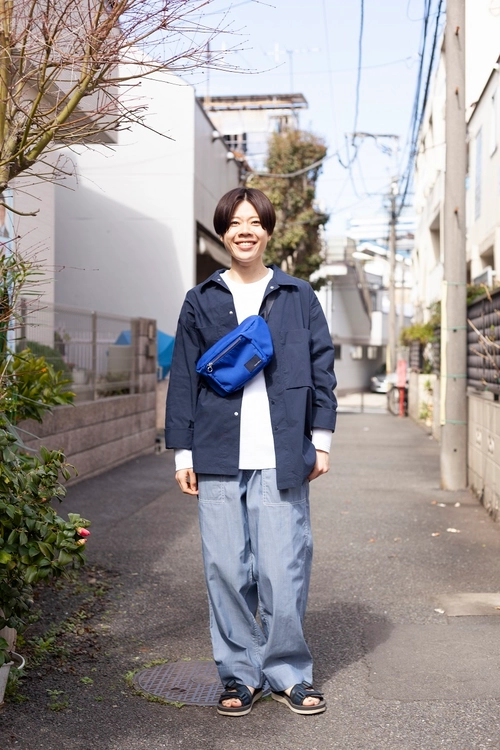 nanamica TOKYOのレディースコーデ