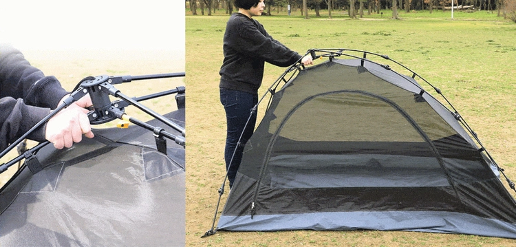 ワンタッチアシメテントの撤収