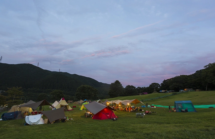 めいほう高原キャンプフィールドの光景