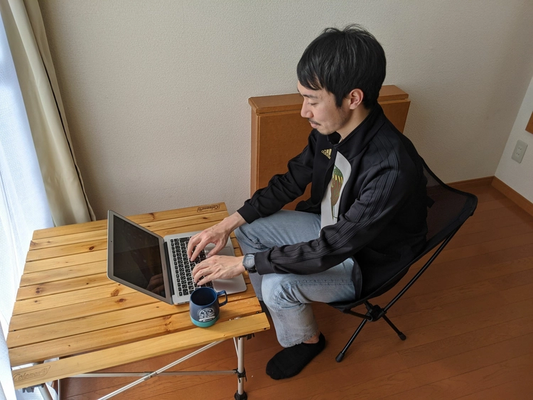 ワンルームでの作業