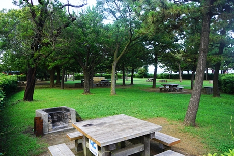 城南島海浜公園のキャンプサイト