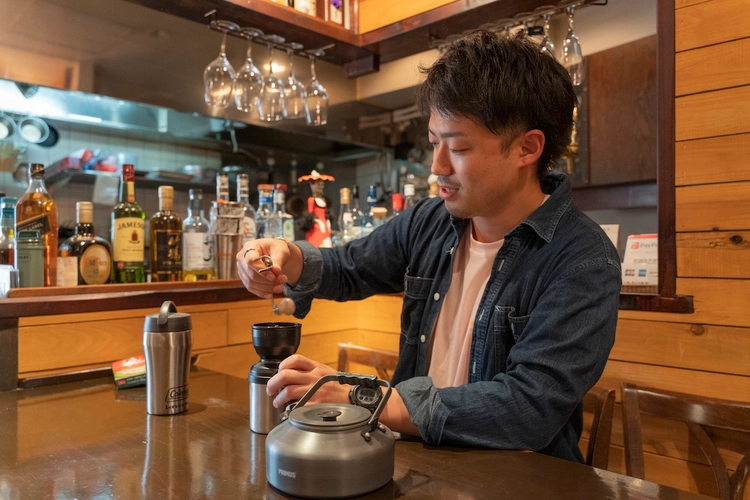 ユニフレームのコーヒーミル