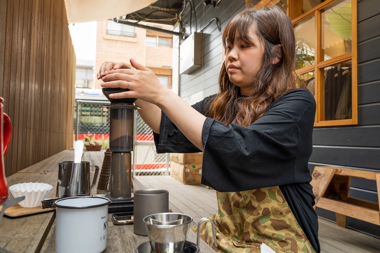 NORDISK CAMP SUPPLY STOREのカフェスペース