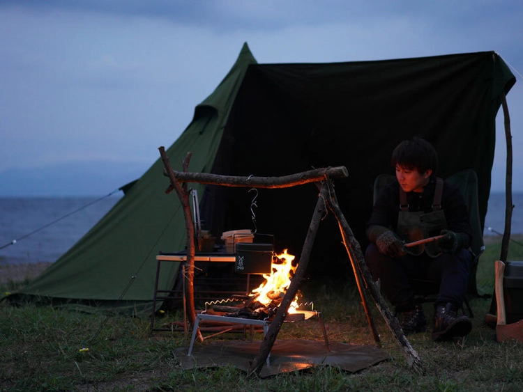 DOD ムシャテント　美品　ワンポールテント DODがソロキャン専用ワンポールテントをリリース！快適な大人の