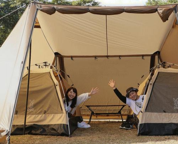 カンガルースタイル」テントinシェルターのおすすめ秋冬キャンプ