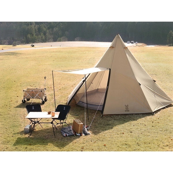 大人数におすすめなDODワンポールテント(L)の魅力を紹介！冬は