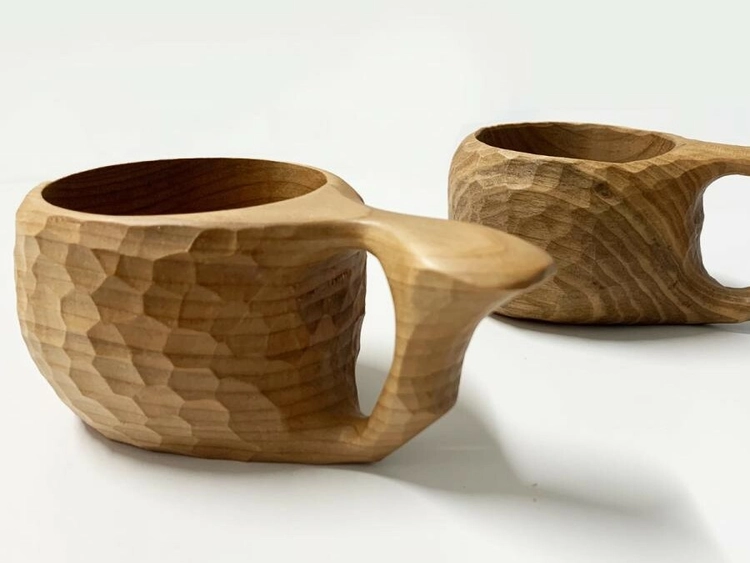 フィンランド製 白樺 の ククサ 木製マグカップ 2個セット フィンランド製 白樺 の ククサ 木製マグカップ 2個セット