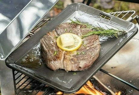 鋳鉄製鉄板 ステンレス製蓋 鉄板焼き用 ステーキ グリル バーベキュー キャンプ article_pc_______.jpg