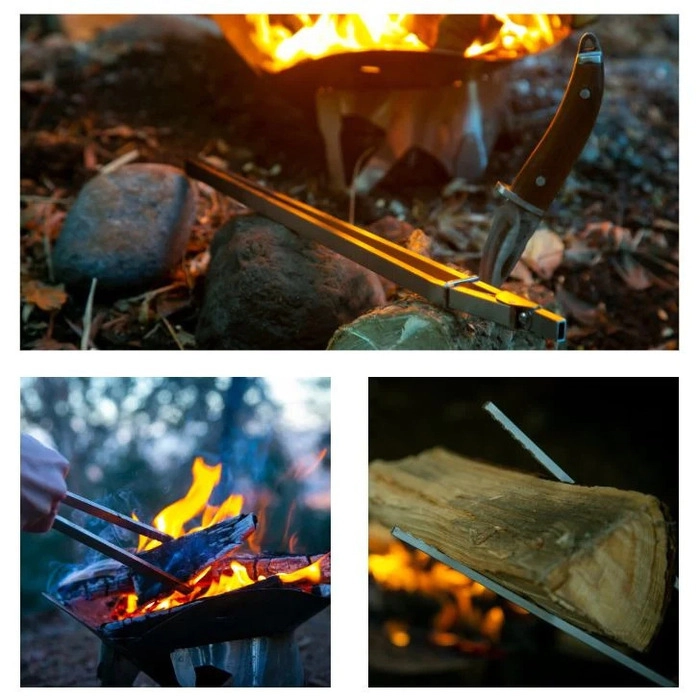 焚き火で「遊ぶ(ASOBU)」ための本気の薪バサミ、入荷してます