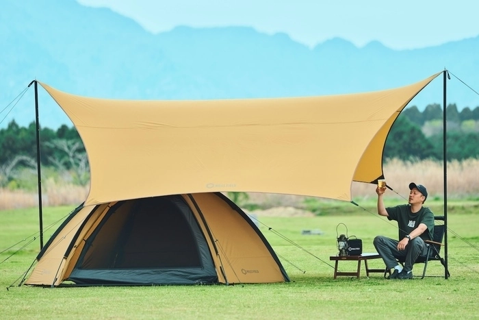 約500cmなのに約1.25kg。HILLS FIELDの新作ヘキサタープが夏キャンプにちょうどいい