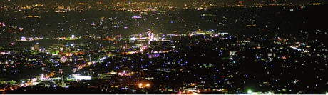 くりのきキャンプ場から見える夜景