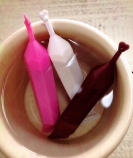 温められたチョコペン
