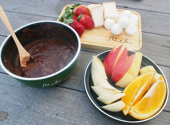 チョコレートフォンデュの材料