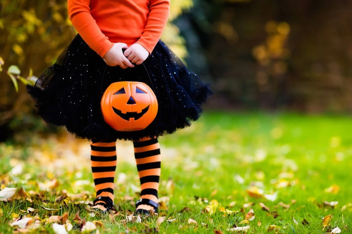 ハロウィンのコーディネートをした女の子