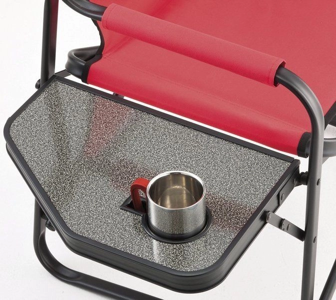 【Coleman】コールマン　サイドテーブル付　デッキチェア　２脚セット　レッド Coleman】コールマン サイドテーブル付きデッキチェア 2脚