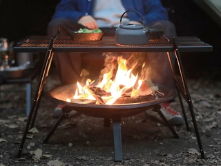 調理も食事もこれ一つで！ キャンプの焚き火をもっと楽しくするアイアンテーブルが「VASTLAND」から登場