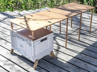 天板の“無限連結”で100人キャンプも!?自由にサイズ変更できる「インフィニティテーブル」が予約受付中