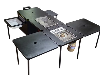 【祝!再販】変化自在のキャンプボックスが再び!4枚天板・シンク&グリル搭載の「EAT-BOX」