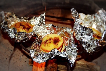 秋冬キャンプにオススメのレシピ！PICA富士西湖で焼きりんごやってみた