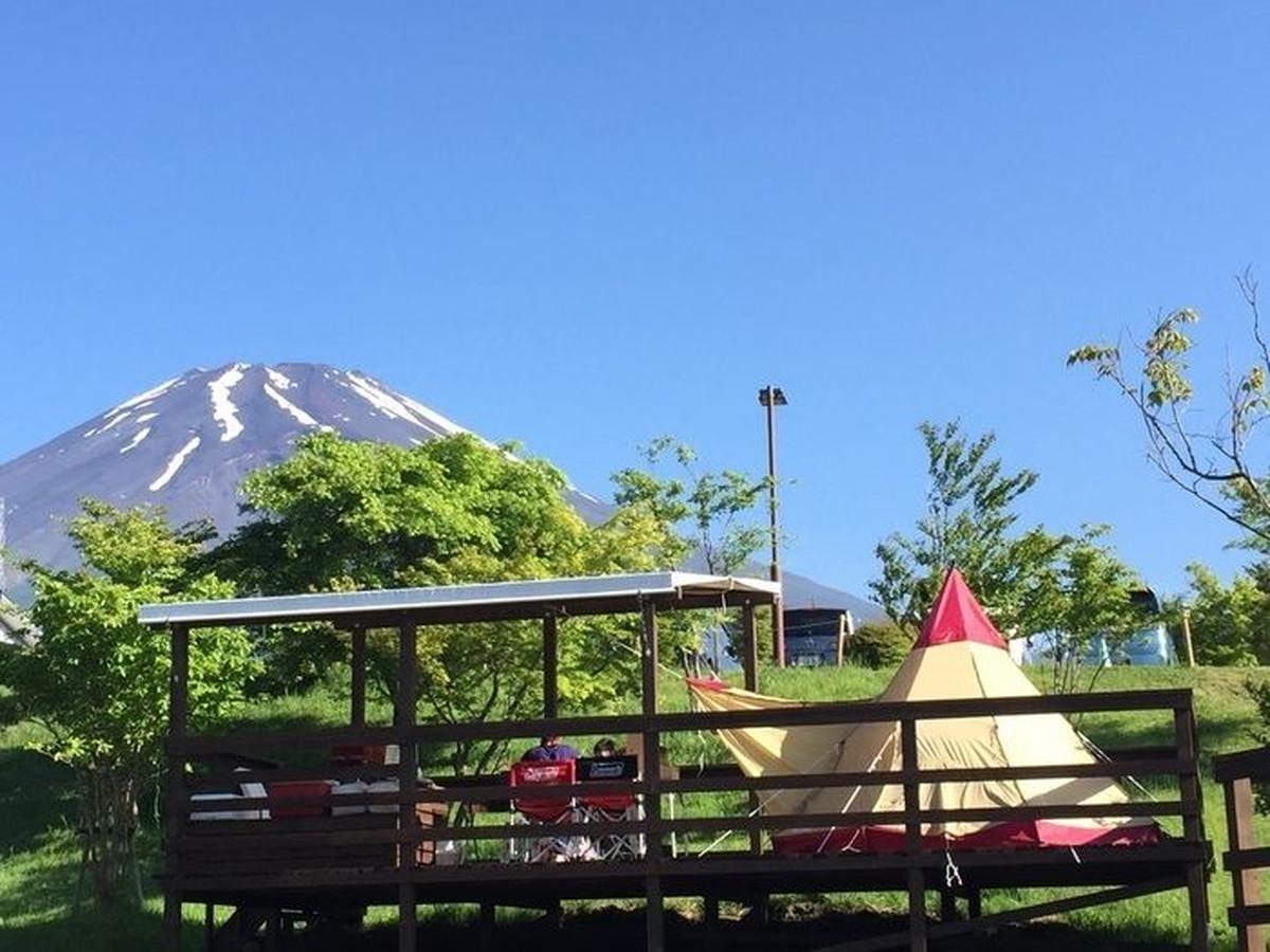 富士山が見えるキャンプ場からの景色