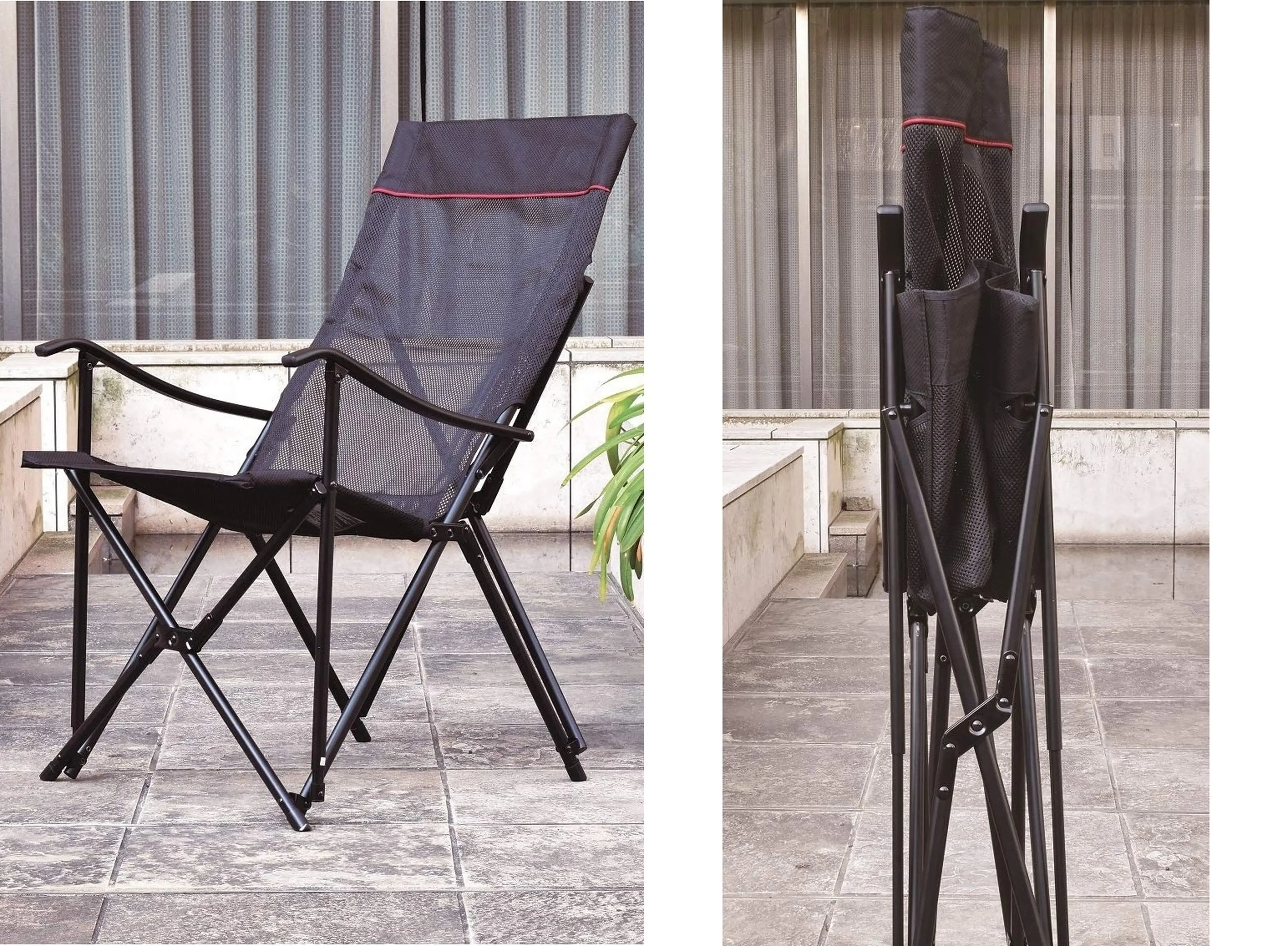 アウトドアチェア オンウェー エッチングチェア ブラック