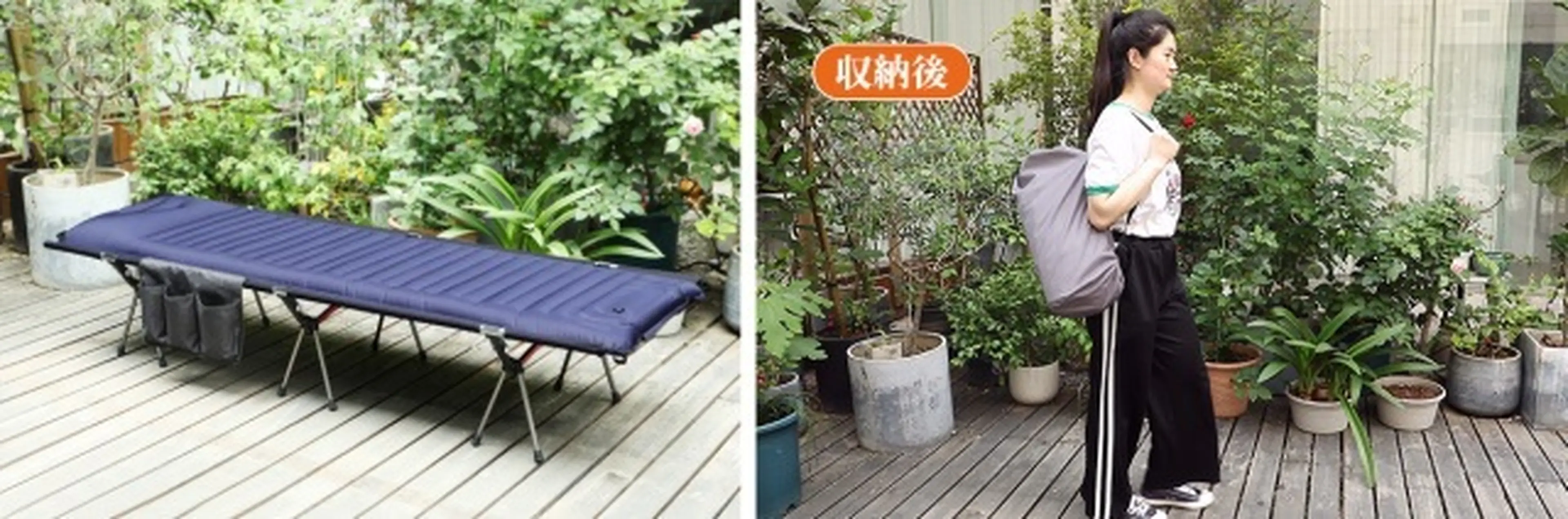 まるで無重力！？コットとエアマットが融合した「エアーキャンプ