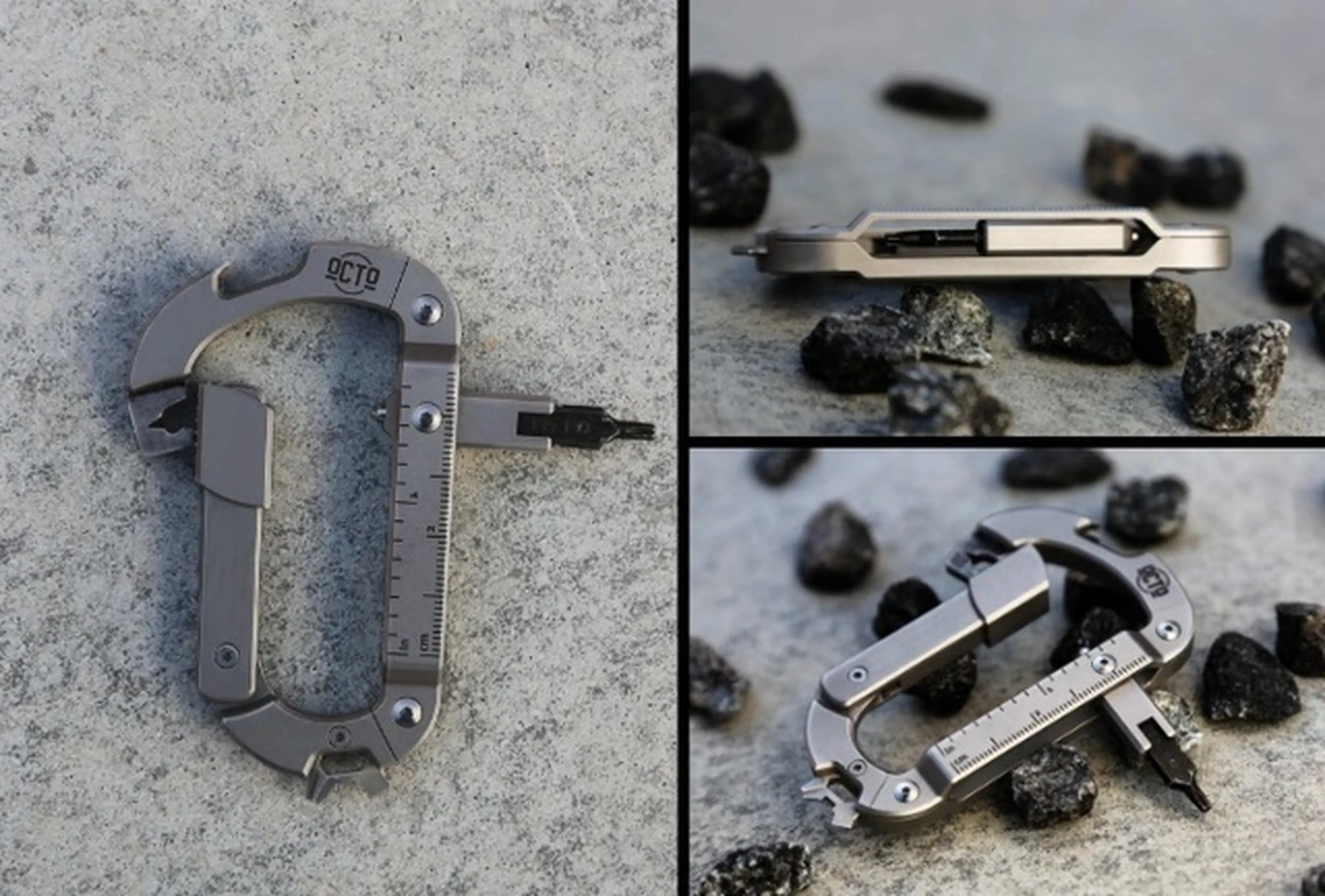 まさにぶら下げる工具箱！18種の機能を持つ「オクトカラビナ」は