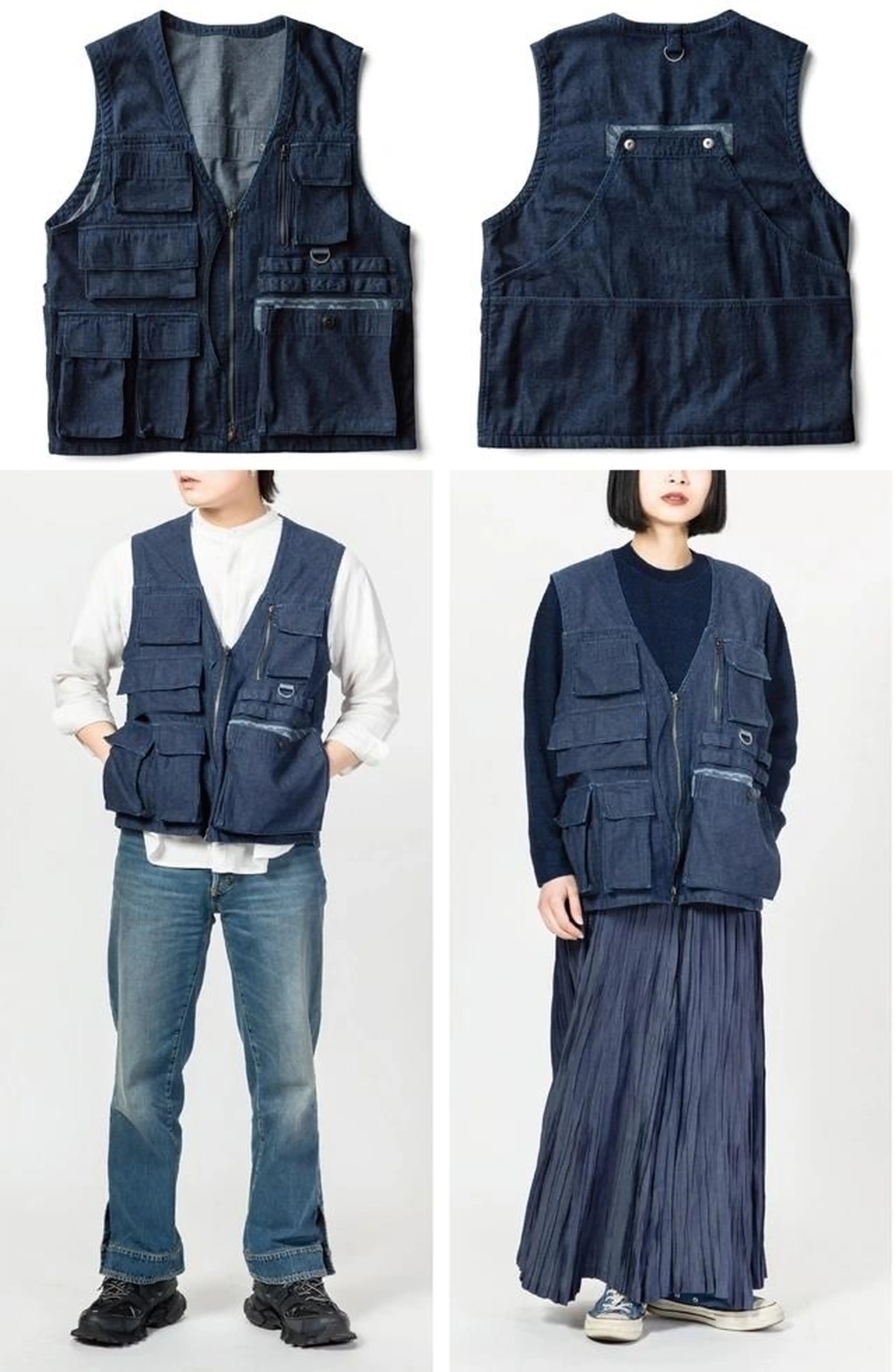 22の収納でキャンプが無敵に！児島発の実力派「デニムベスト」が新登場 