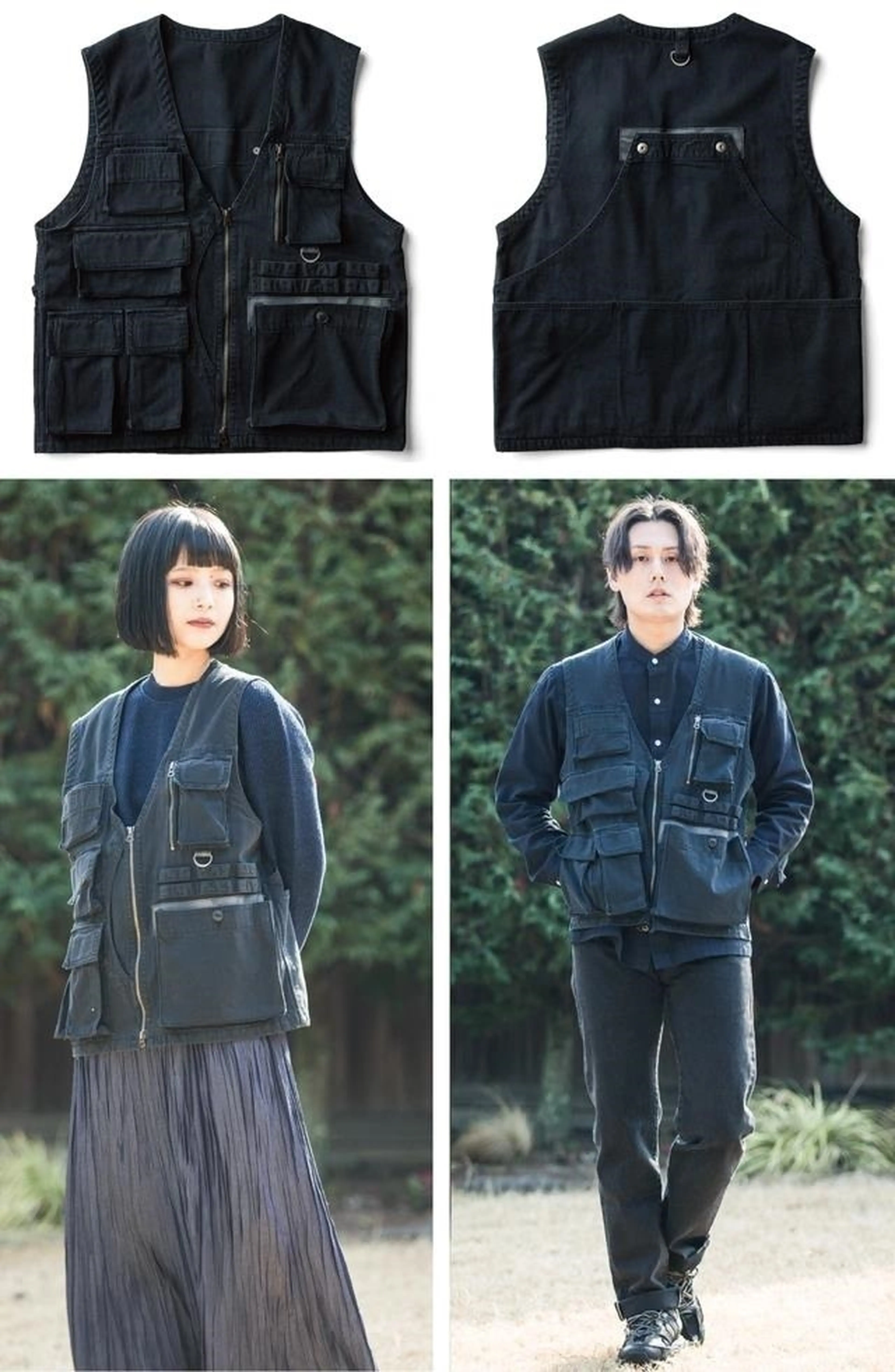 22の収納でキャンプが無敵に！児島発の実力派「デニムベスト」が新登場 