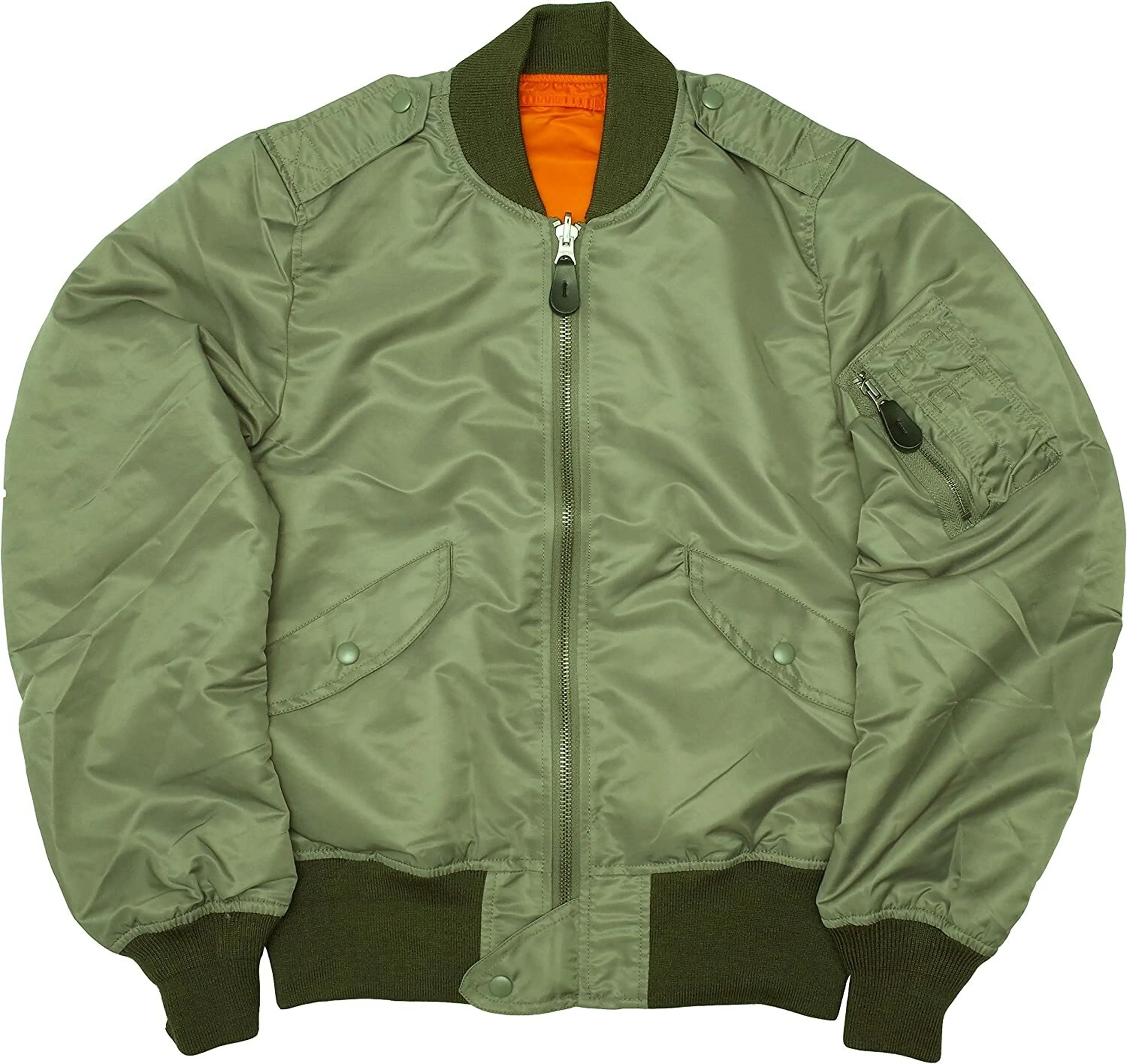 ヒューストン L-2B フライトジャケット 日本製 ミリタリー 50年代復刻 緑 ヒューストン L-2B フライトジャケット 日本製 ミリタリー 50年代復刻