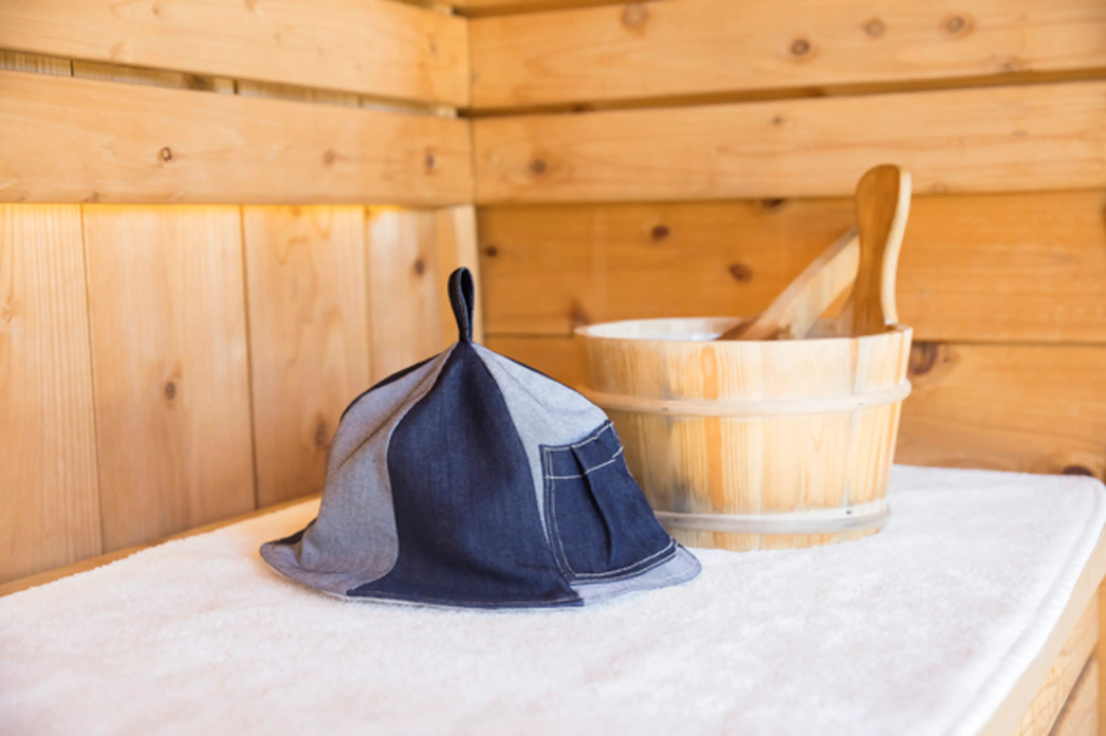 ベストサウナハット×サウナ東京 ととのんハット 白き 裏地ブルー① 