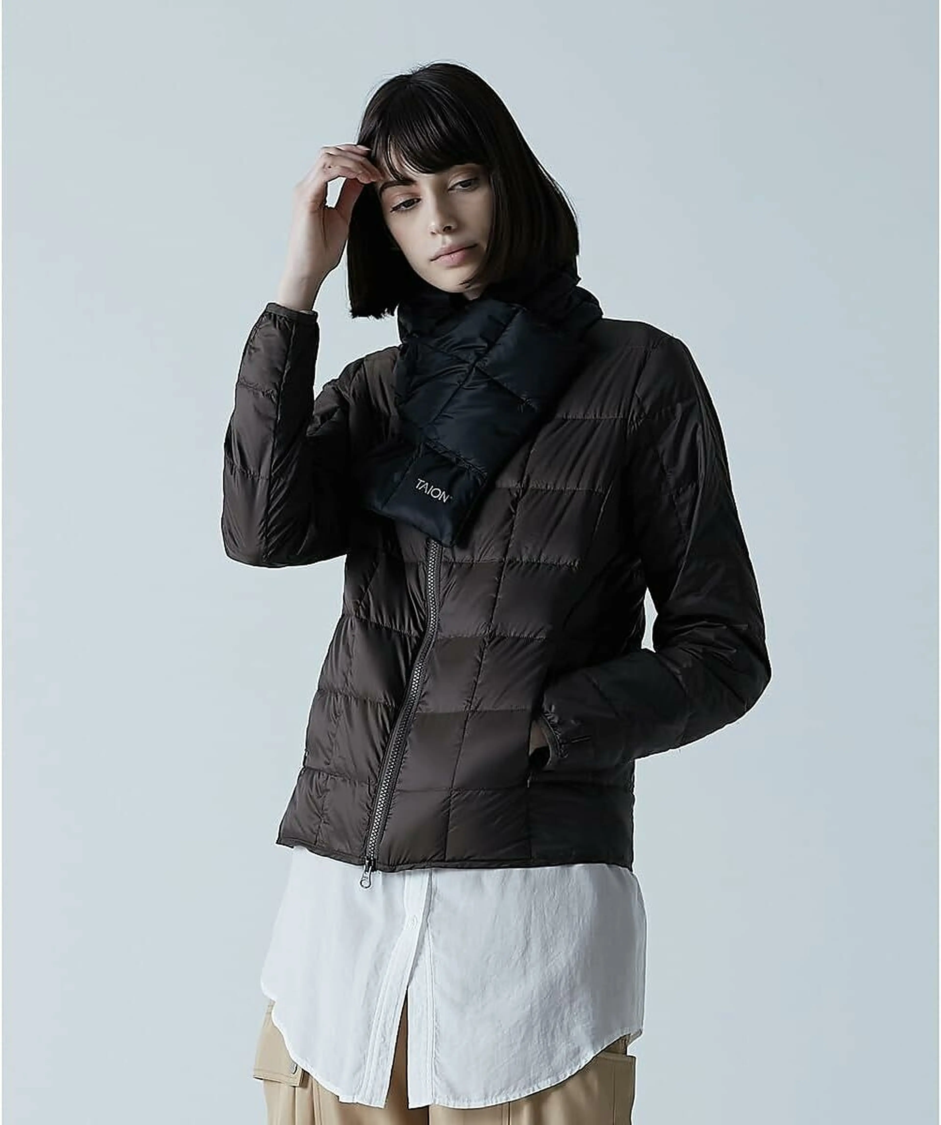 未使用】ジルサンダープラス ダウンマフラー ユニセックス ダーク