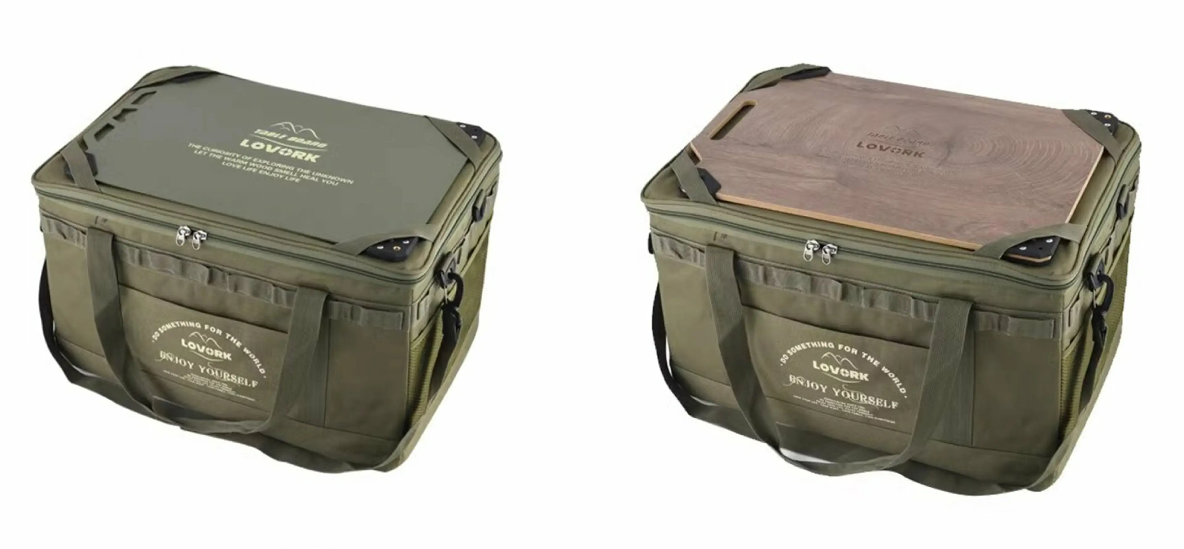 テーブル＆ラック機能もプラス！キャンプで活躍する「多機能コンテナ