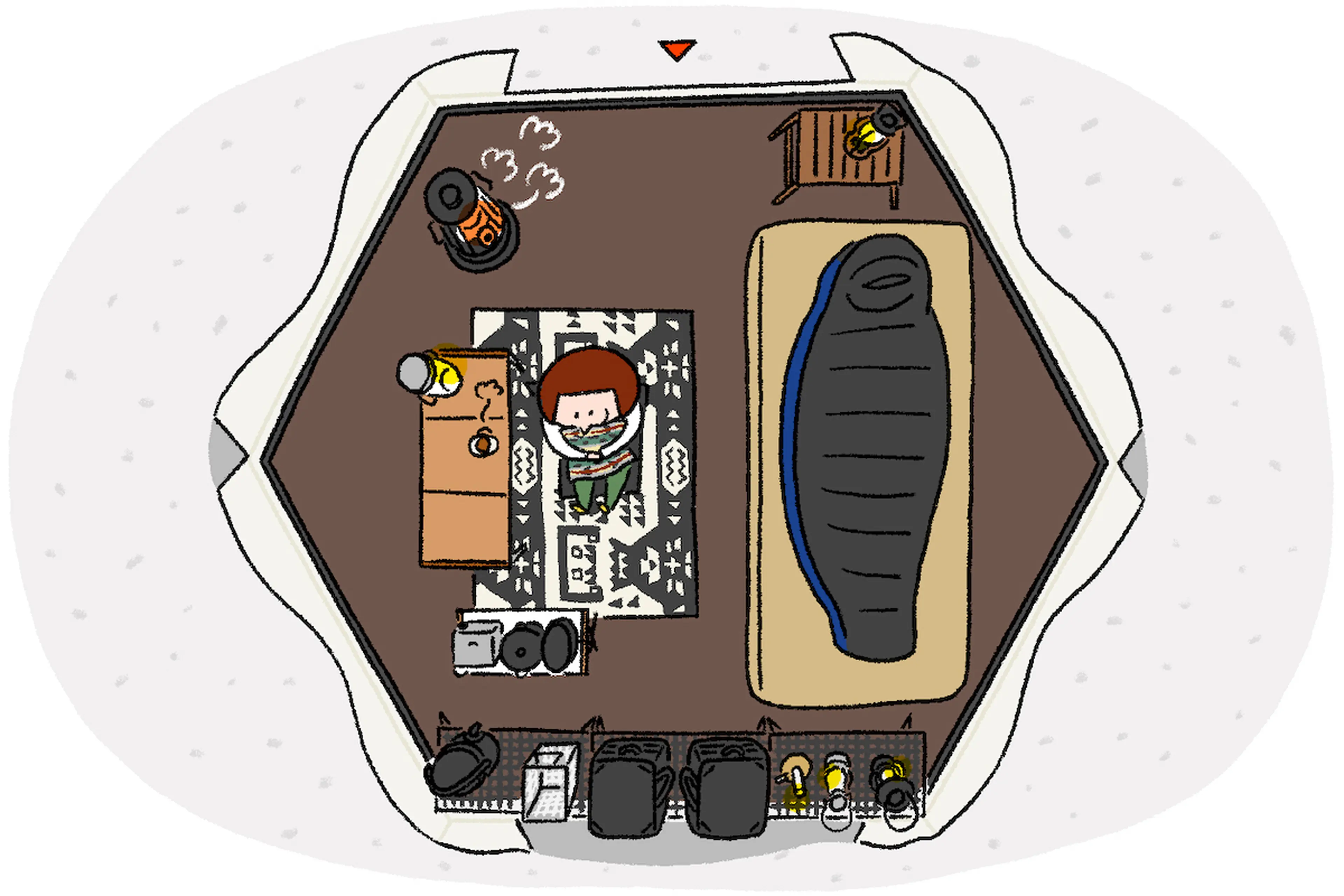 幕内からも外の景色が楽しめるBEN NEVISの「オブザーバーシェルター