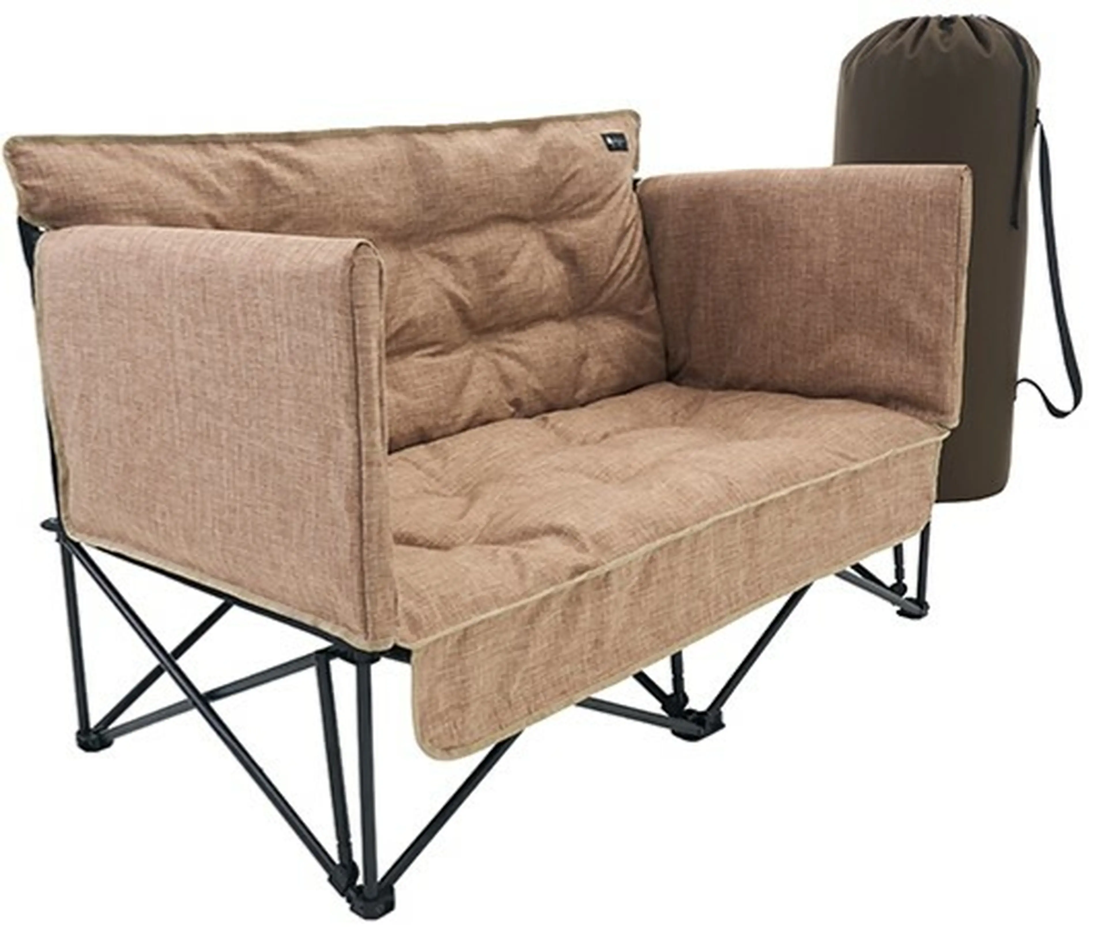 ロゴス グランベーシック グランプソファ2 クッションあり まるでリビングにいるような極上の心地良さのソファ＆アームクッション