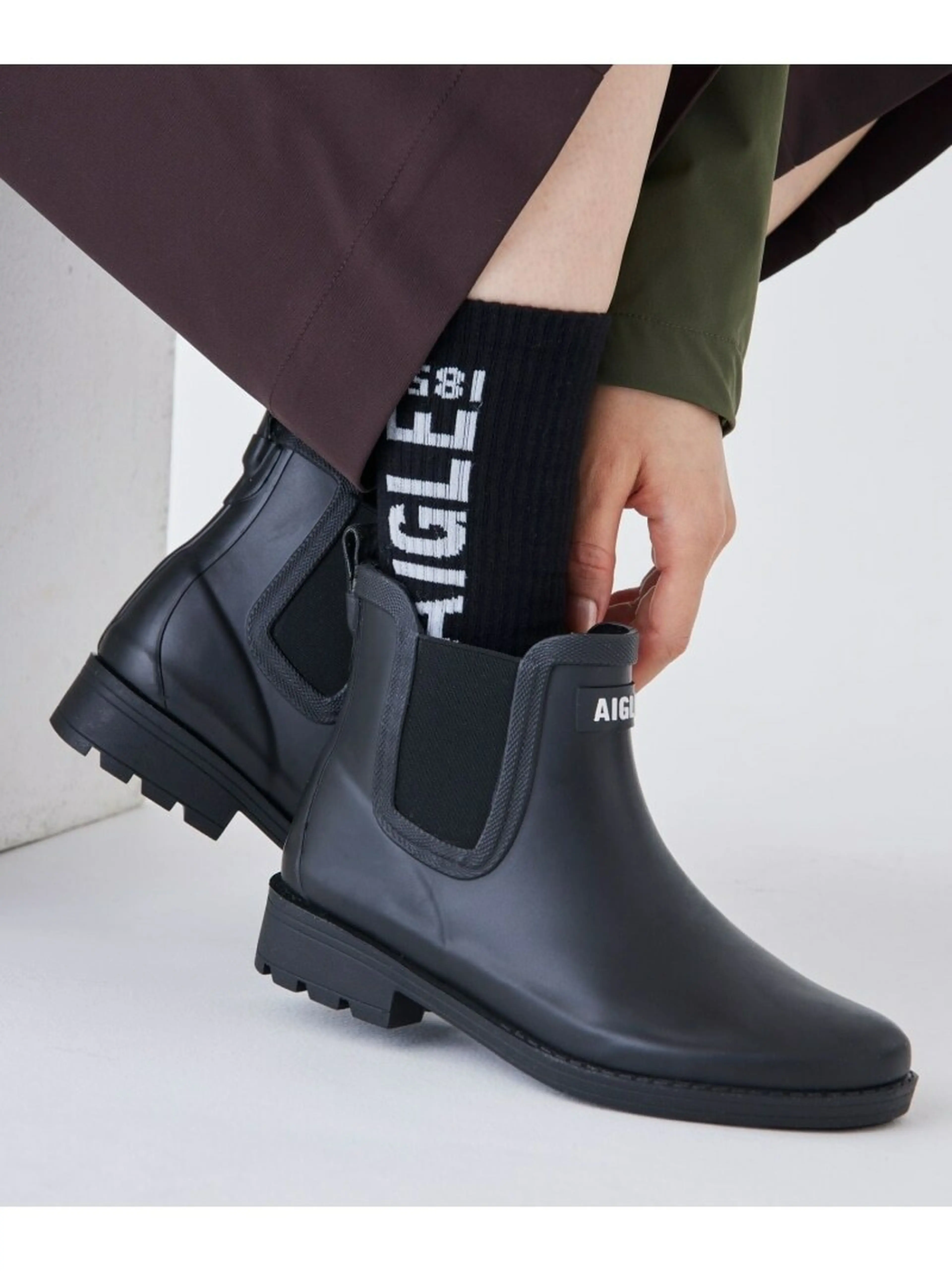 AIGLE メンズ　レインブーツ　アイケア2  ブラック　●EU42 楽天市場】【5%オフCP！8/1限定】エーグル レインブーツ メンズ