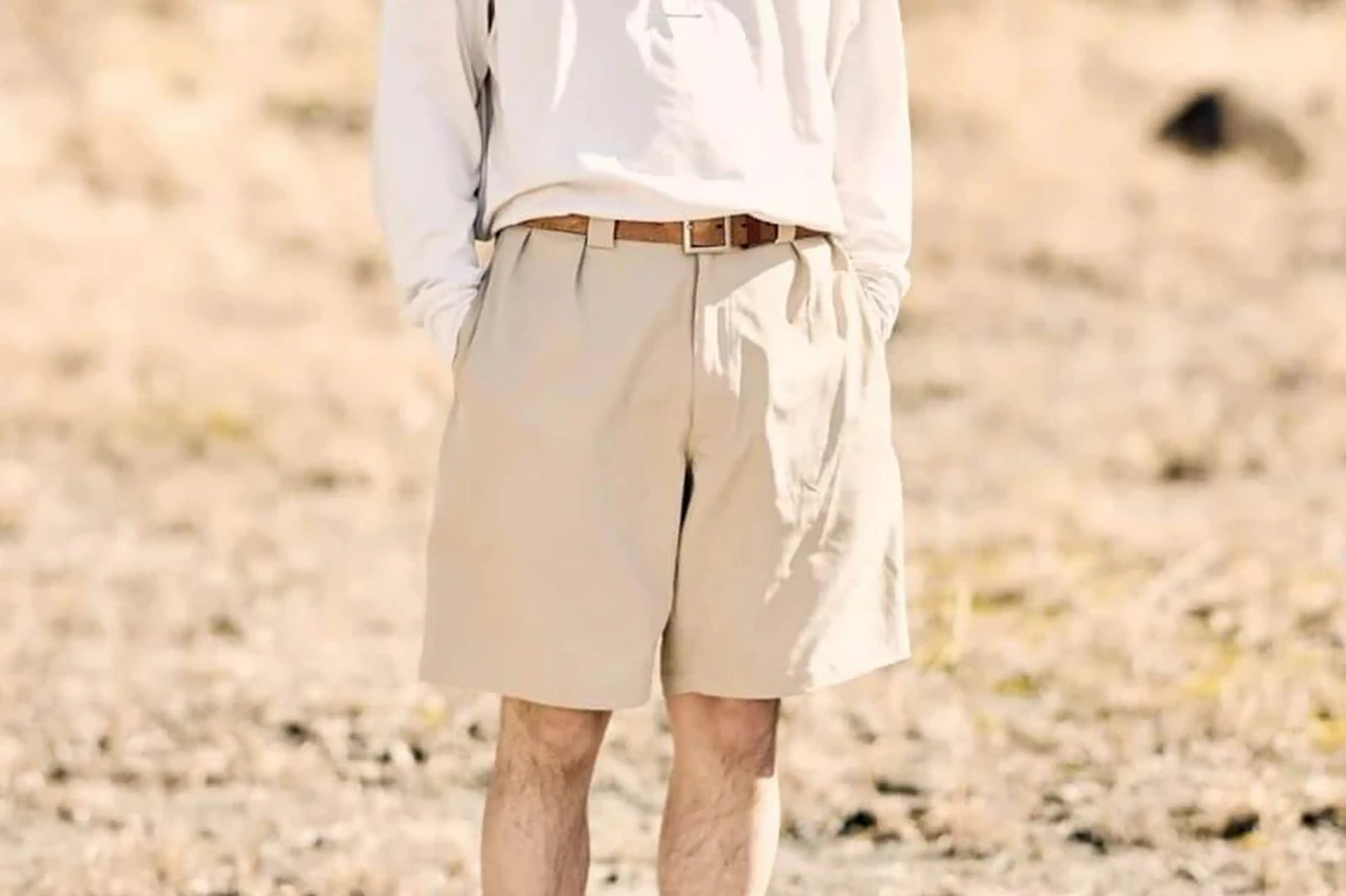 HNTのPolyester Wide Chino Short Trousers
