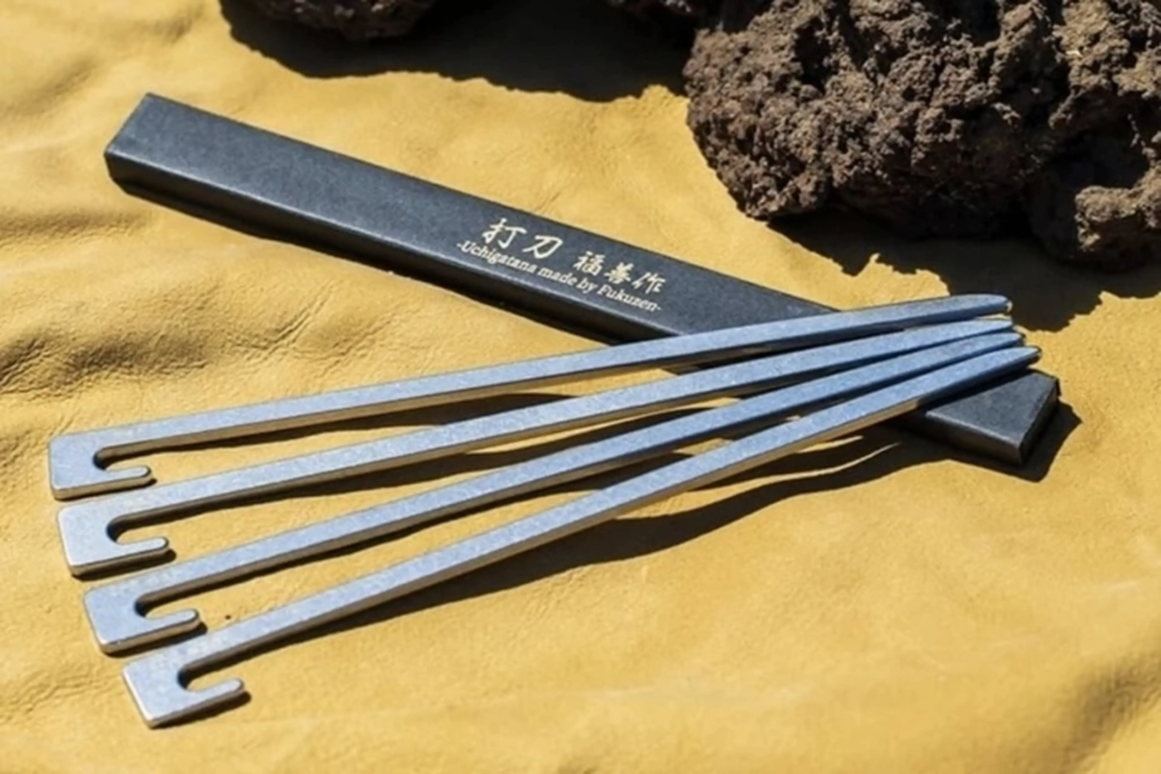 福善 ステンレス製キャンプ用ペグ 打刀 16cm