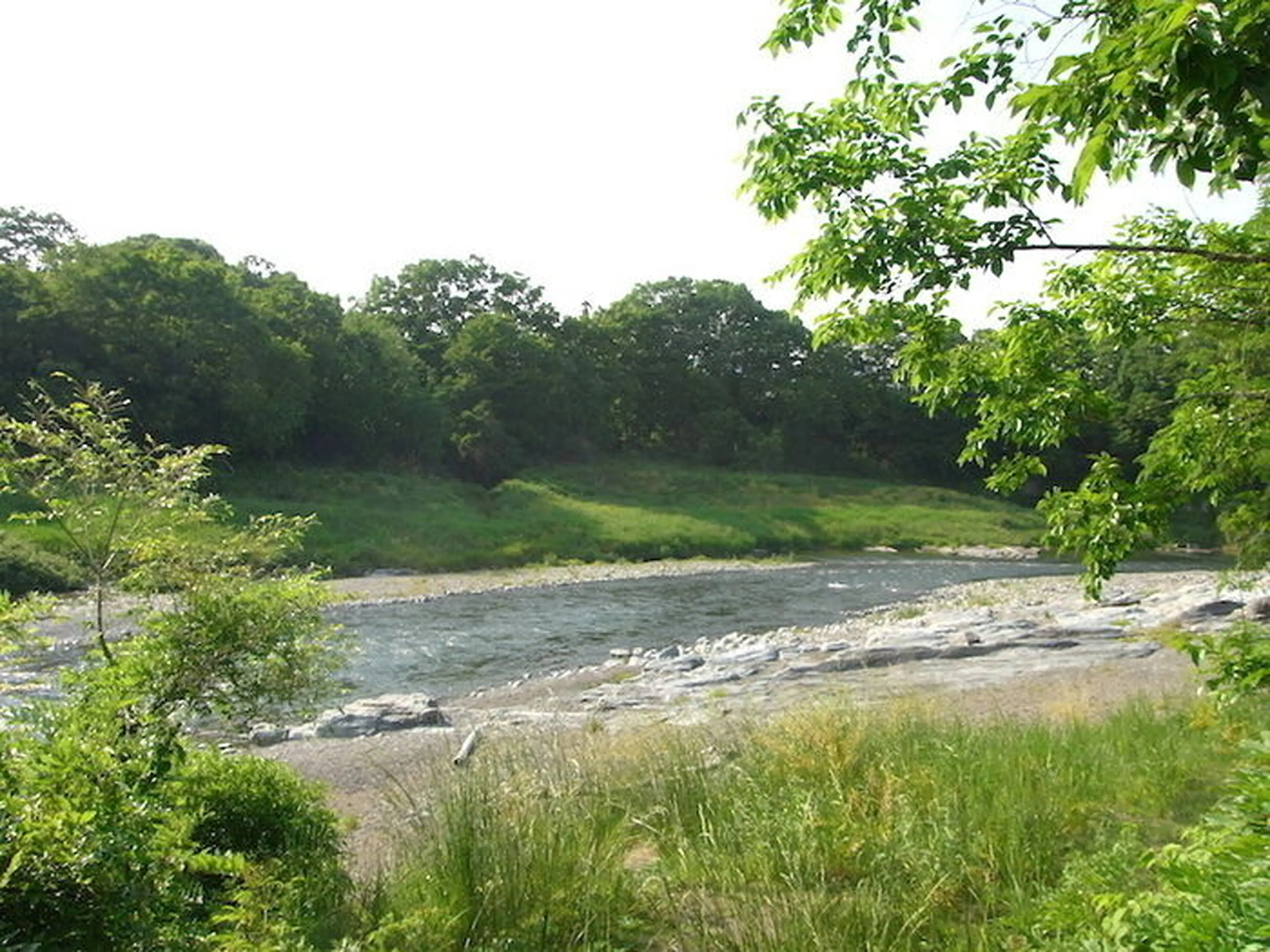 長瀞オートキャンプ場の目の前を流れる荒川