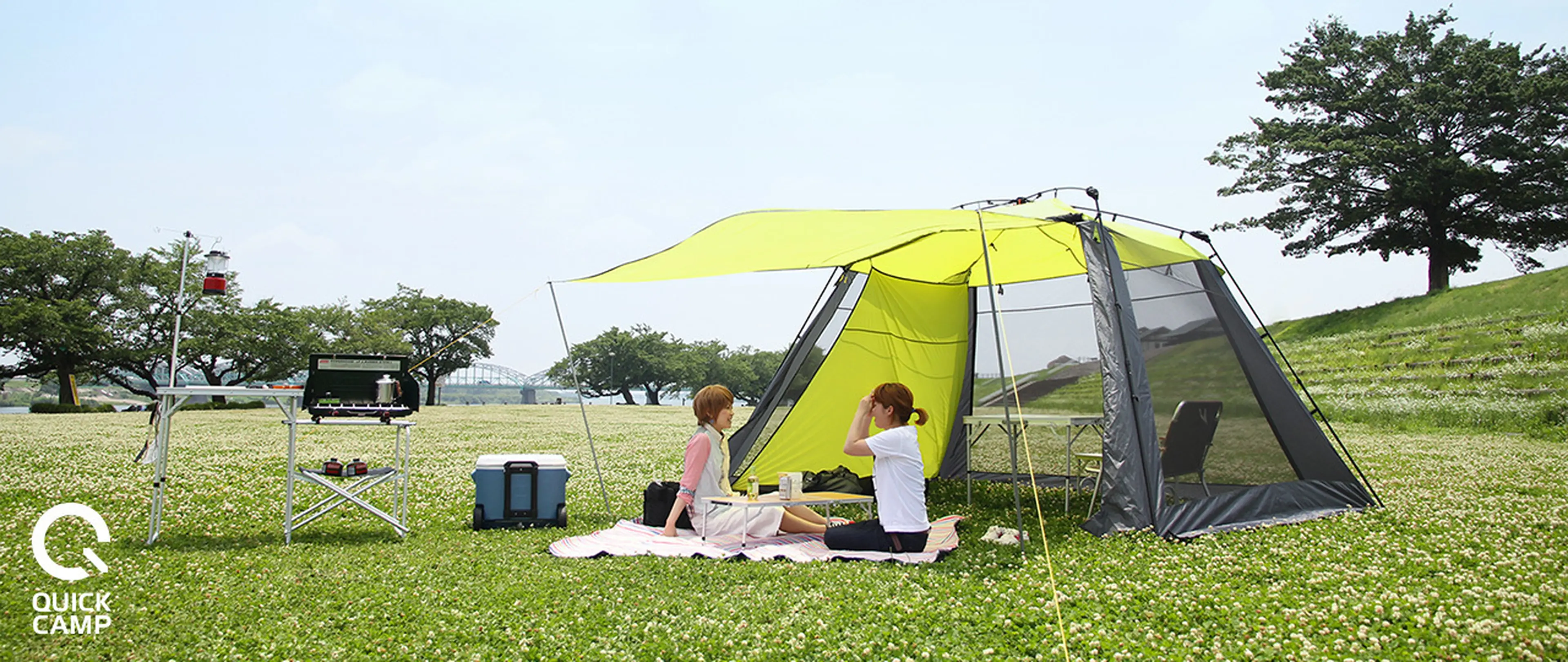 クイックキャンプ」で遊び時間が増える！誰でも瞬間設営できるキャンプ
